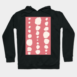 Modern abstract organic polka dots in watermelon piink Hoodie